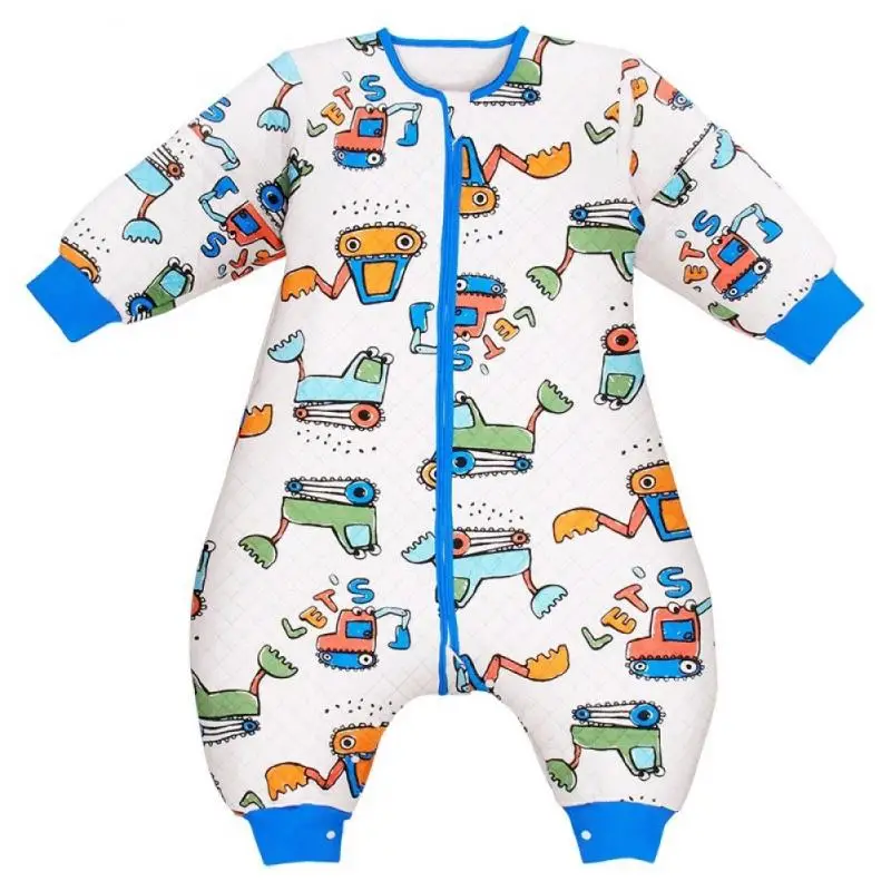 

Зимние спальные мешки для малышей, теплая хлопковая Пижама для младенцев, Детские Мультяшные слитные Комбинезоны для сна, детские пижамы с ...