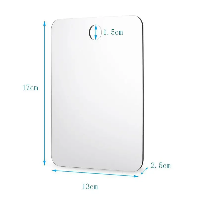

Anti Fog Shower Mirror Fogless Bath Wall Small Rectangular Washroom Acrylic Bathroom Mirror Portable For Men Shaving Tool Travel