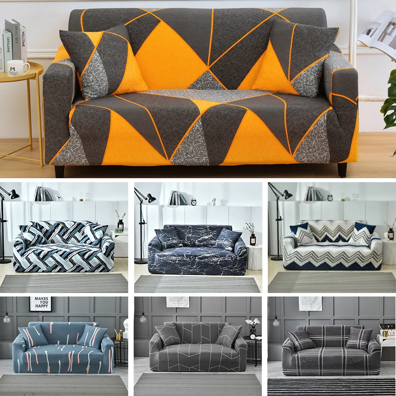 Эластичные разноцветные диванные чехлы покрывало стрейч для софы угловой формы