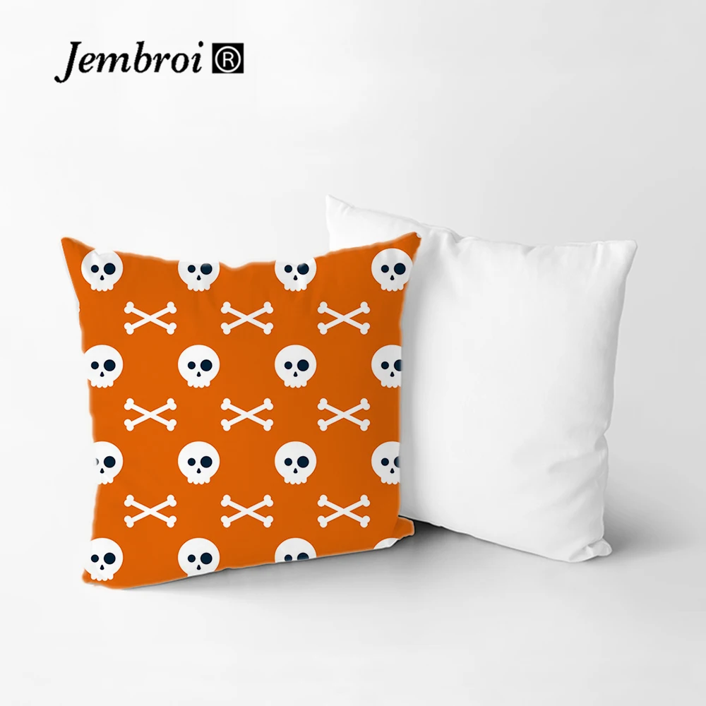 Черно белый чехол для подушки на Хэллоуин с геометрическим узором автомобиля