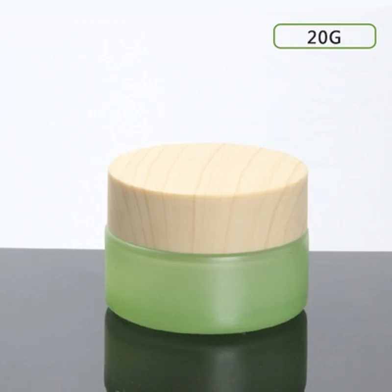 Стеклянная банка 20 г эссенция с оловянной деревянной крышкой/крем для