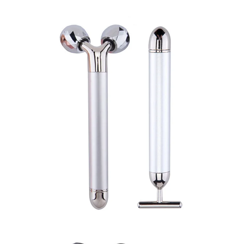 2 шт. энергии с покрытыем цвета чистого 24 каратного золота Красота бар лица ролик