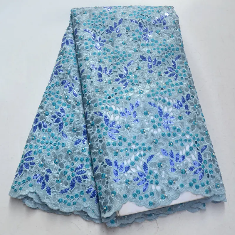 Блестящая французская сетчатая ткань Высококачественная оранжевая кружевная из