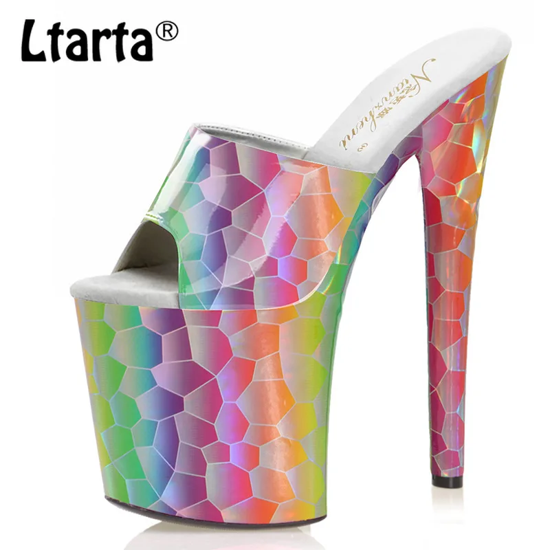 

Ltarta 20CM Model Catwalk Sandals Sexy Pole Dance High Heels Nightclub Hate Day High Model Waterproof Platform Shoes LYP