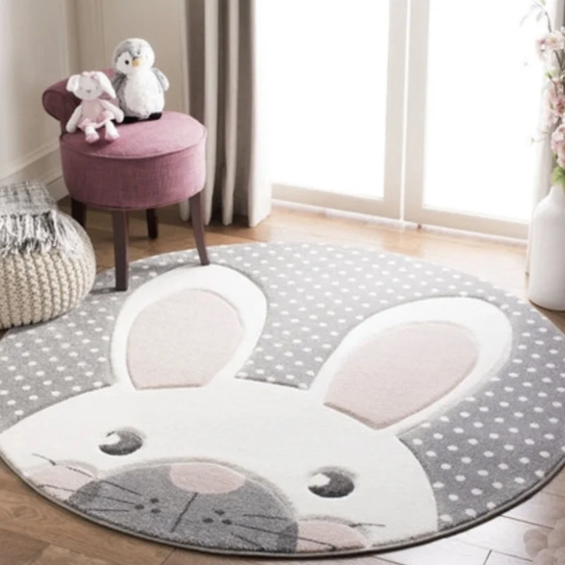 Большой круглый Противоскользящий ковер для помещений с принтом декоративные