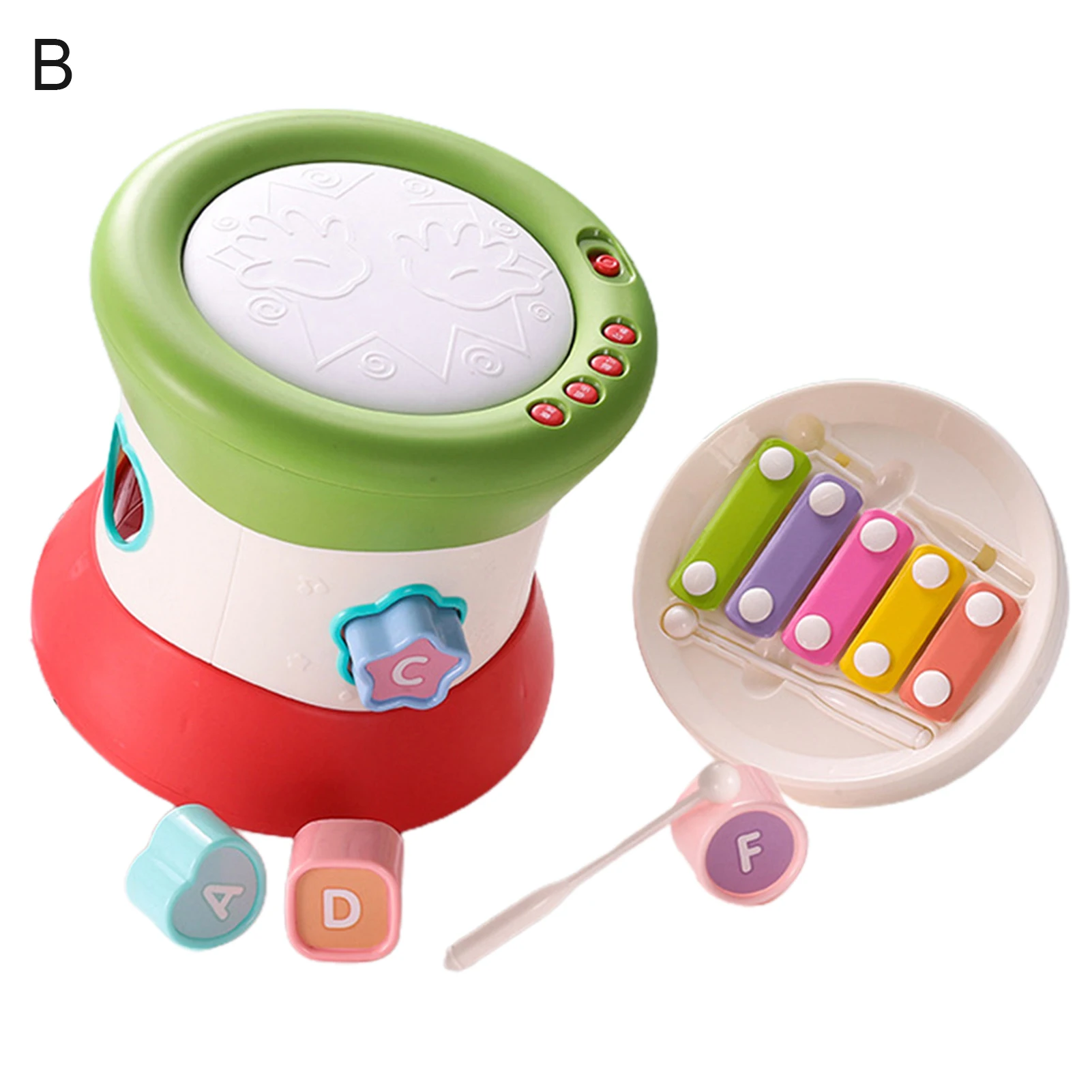 

Babies Musical Instruments Hand Pat Round Drum Toddler Early Educational Toy