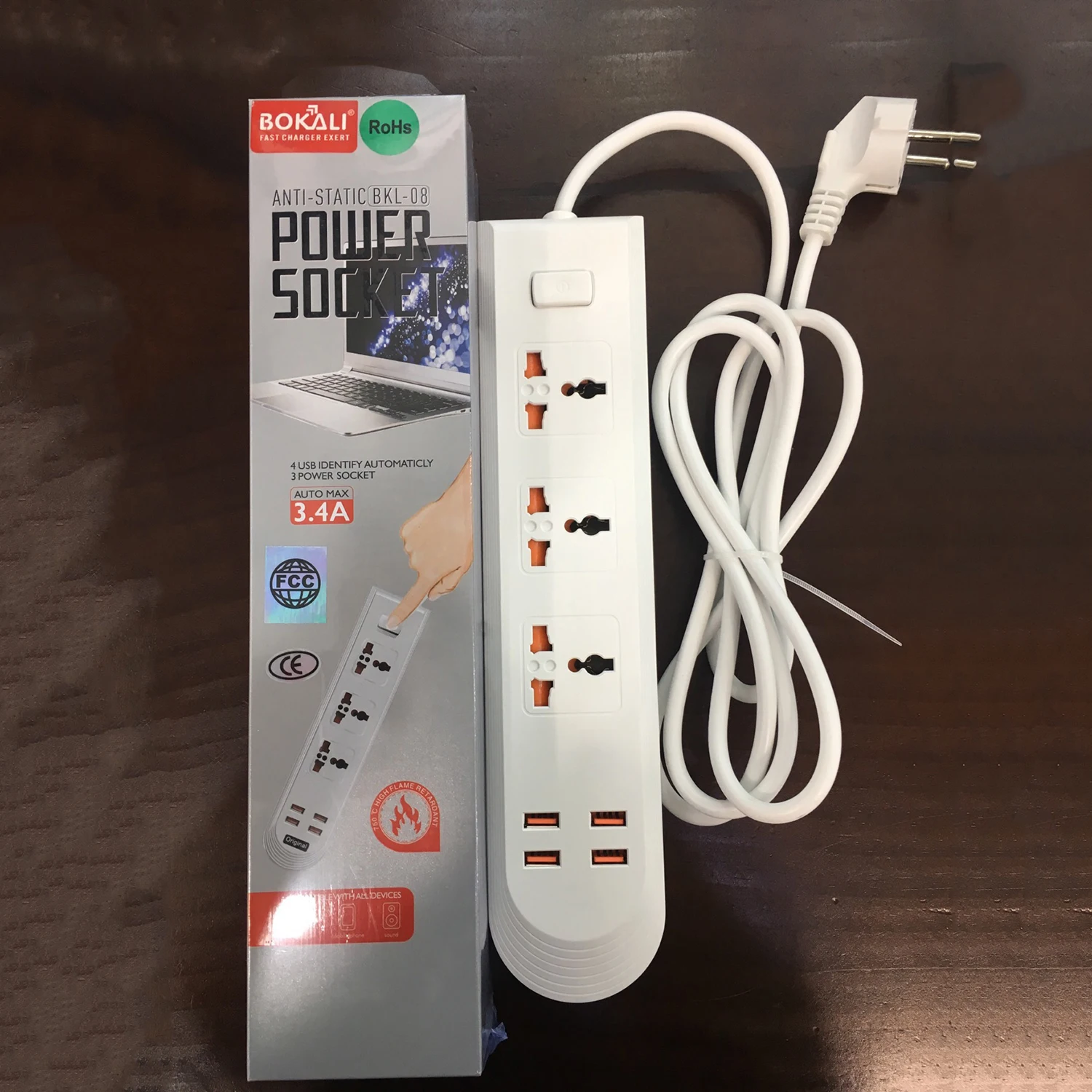 Несколько Мощность полосы 3 Way розетки приводит Электрический универсальное