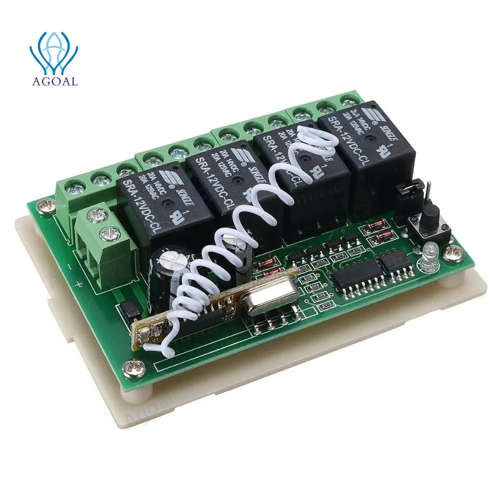 12V 4CH Channel 433Mhz Wireless Remote Control Switch With 2 Transmitter | Электроника