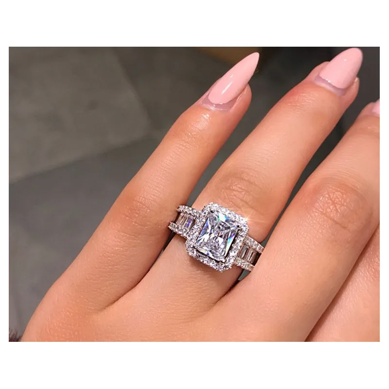 

Hot sale fashion ladies ring inlaid zircon jewels, engagement anniversary gifts for women