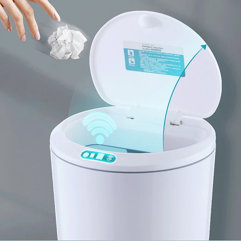 Электрический автоматический мини автомобильный мусорный ящик с крышкой