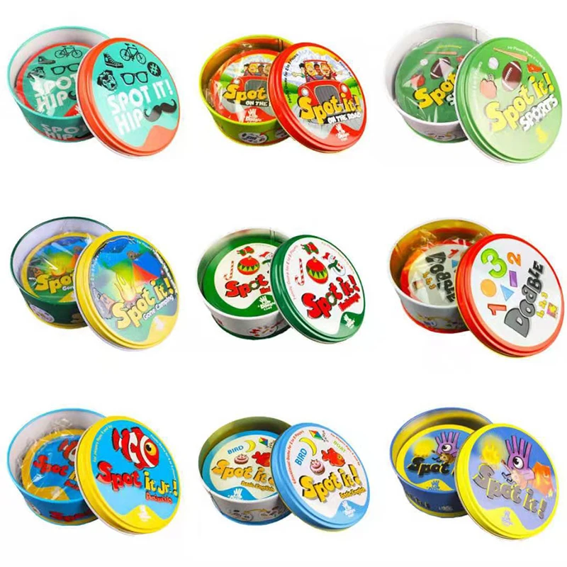 86 мм Доббль карты с животными ранние игры настольная игра на английском языке