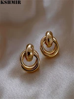 kshmir new fashion earrings simple retro metal earrings female exaggerated earrings punk 2020