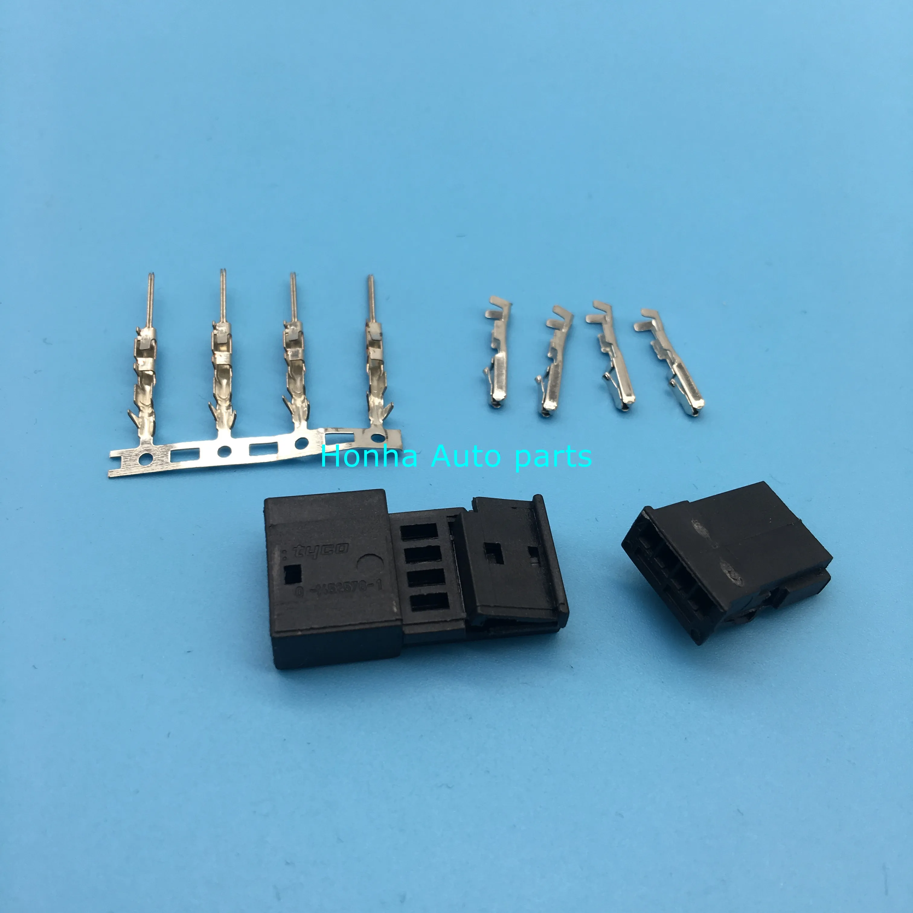 AMP TE 968813-1C free shipping 2/5/10 pcs 4 pin male and female unsealed wire harnsss | Автомобили и мотоциклы