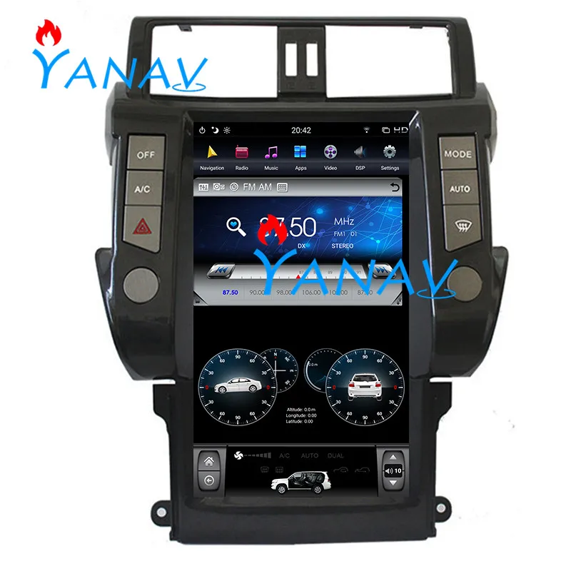 

HD 13.6" Tesla Style Android Car GPS Navigation for-TOYOTA Land Cruiser Prado 2010-2013 Head Unit Multimedia Radio Tape Recorder