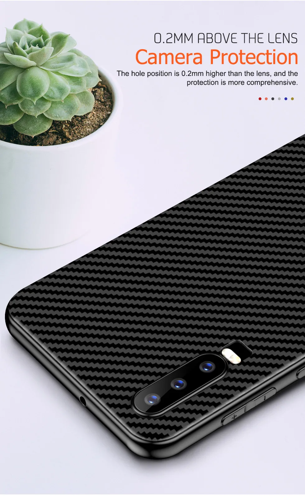 Чехол из углеродного волокна для huawei P20 P30 Lite Pro mate 20 30 Lite Honor Play Y9 Мягкий силиконовый чехол для телефона Ультратонкий черный