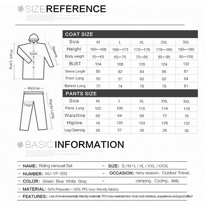 

Bike Cycling Jacket Sets Men Women Waterproof Windproof Raincoat Reflective Jersey Pants Suit Bicycle Clothing