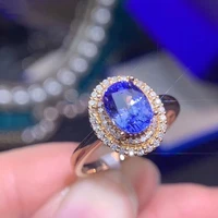 visisap vintage elegant blue zircon rose gold color wedding rings for women luxury full stone high quality prong set ring f281