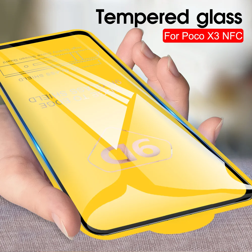 

Protective Glass & Airbag Case for Xiaomi Poco X3 NFC Phone Case Bumper Armor Back Cover poco-f2-pro poco-x3-nfc Silicone Cover