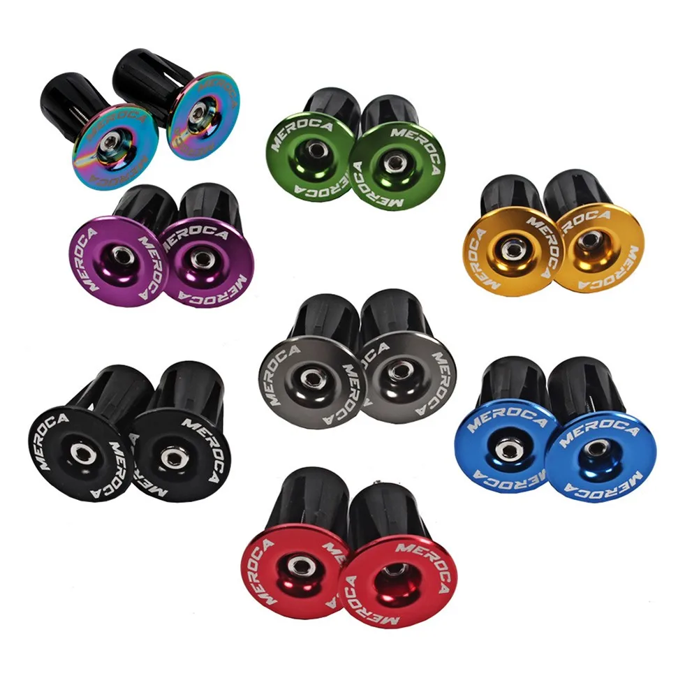 

MTB Bike Handlebar End Plug Aluminum Alloy Lock Mountain Handle Bar Grips Cover Cap For 22~24mm Handlebar M4 Screw Cycling Parts