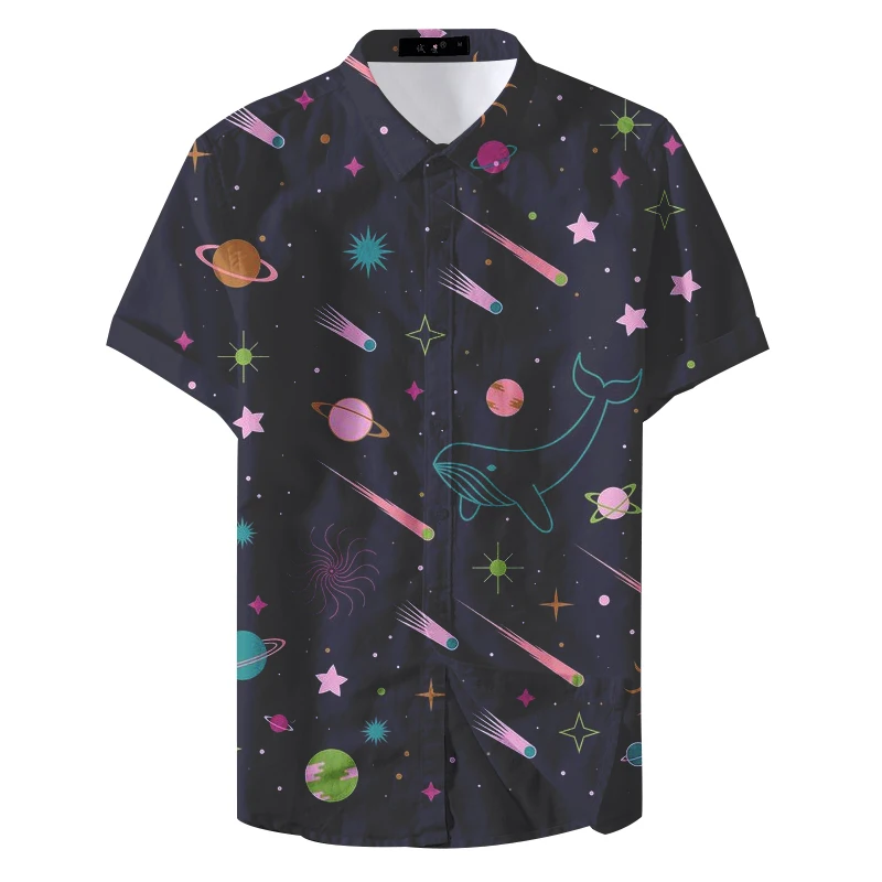 2021 Summer Fashion Hombre Casual Short Sleeve Man Casual Shirt