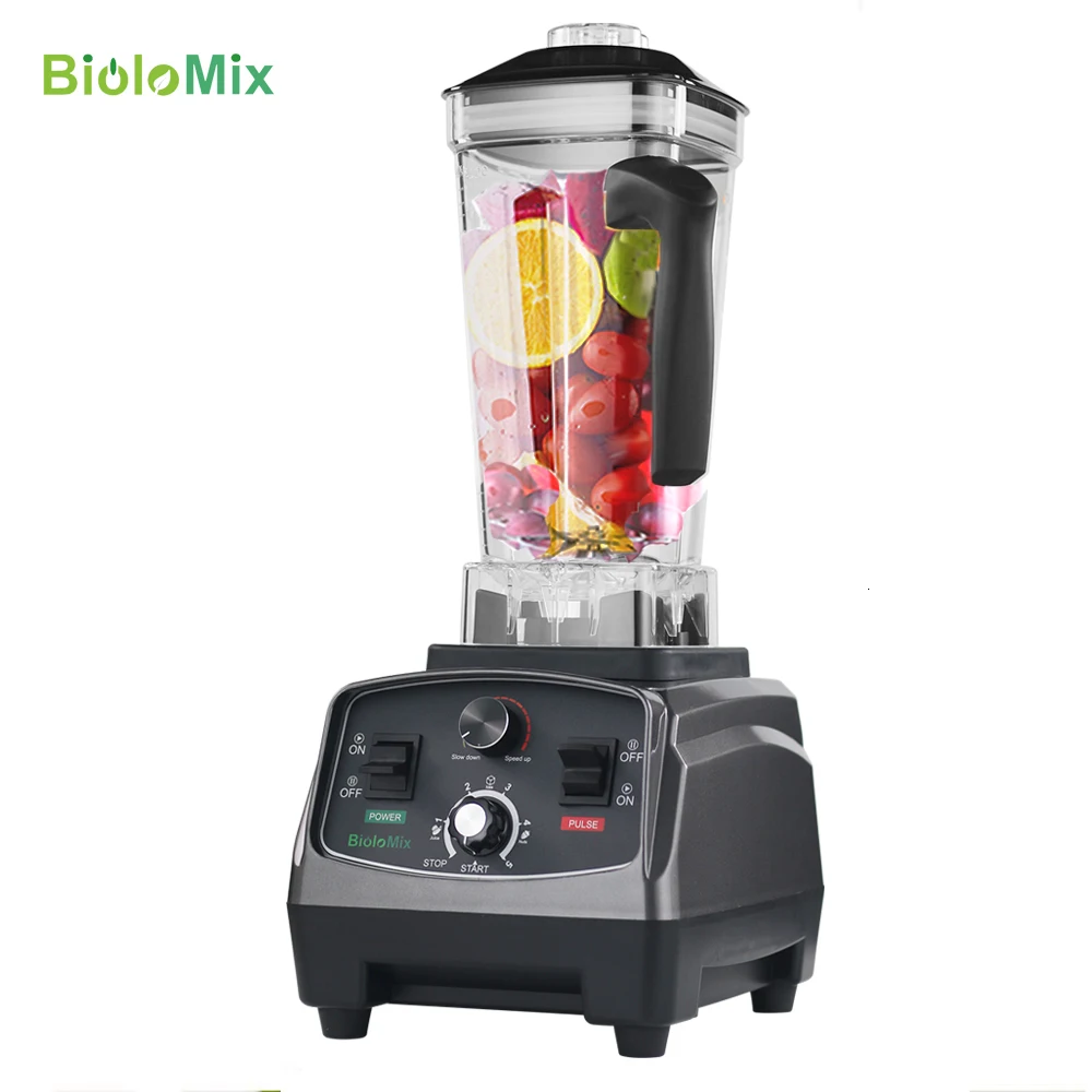 Biolomix автоматическая соковыжималка для фруктов без бисфенола Коммерческий сорт таймер блендер миксер сверхмощный кухонный комбайн дробилка льда смузи