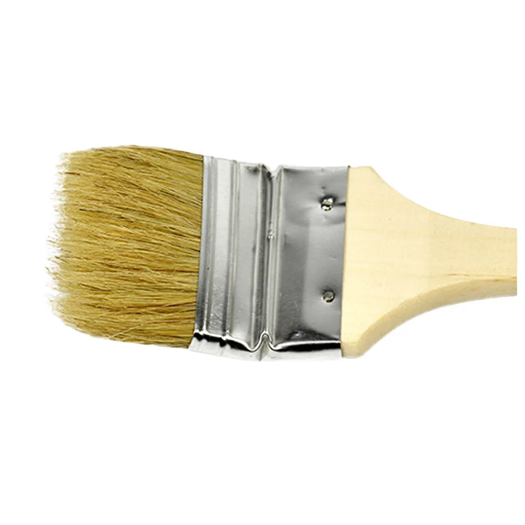 

48@ 3pc 1/2/3 Inchwooden Handle Paint Brush Barbecue Brush Waterproof Brush Barbecue Brush With Wooden Handle Bbq Accessories