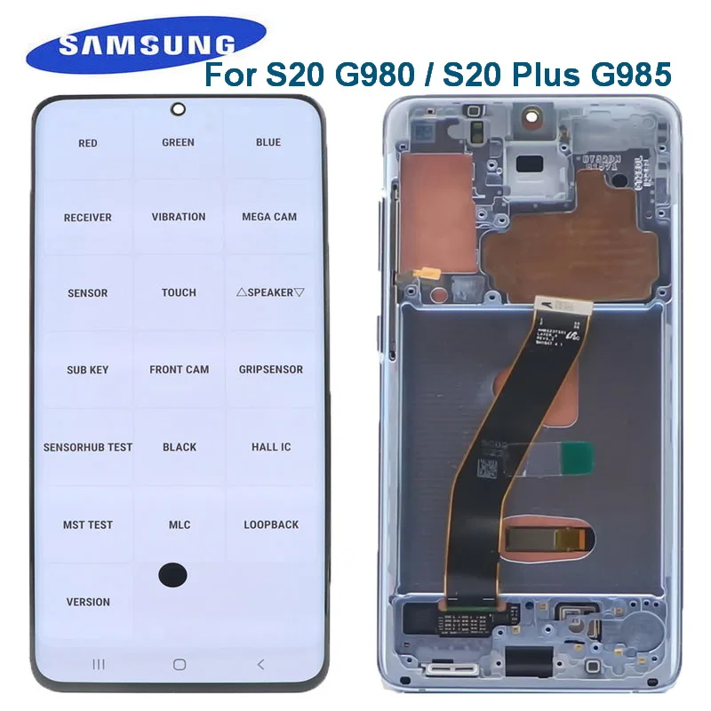 

Оригинальный ЖК-экран AMOLED для Samsung Galaxy S20 G980 G980F, дисплей с сенсорным экраном и дигитайзером для Samsung S20 Plus G985, ЖК-дисплей