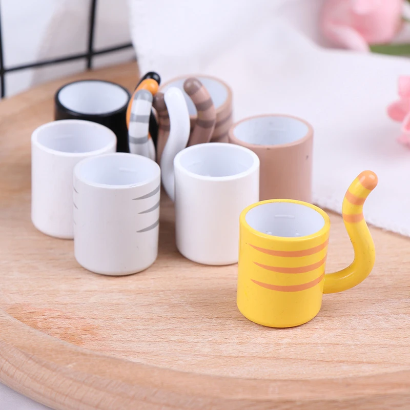 

High Quality 1 X fashion Dollhouse Teacups Dollhouse Miniature Kitchen Toys 3.3cm X 2.5cm X 2.2cm