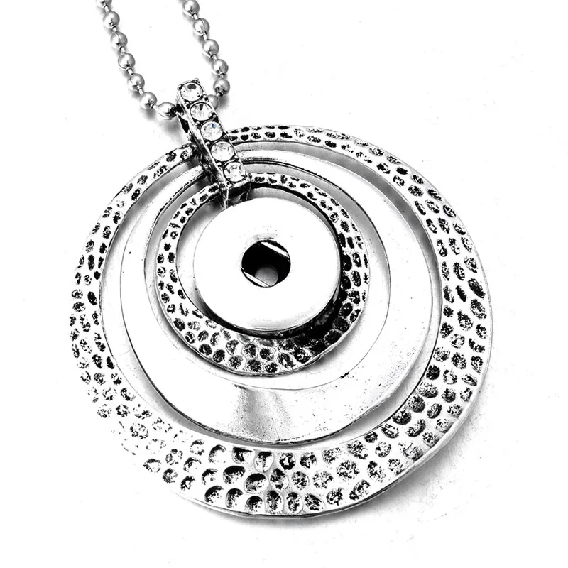 Новые стили металлические ювелирные изделия 18 мм кнопки ожерелья и подвески