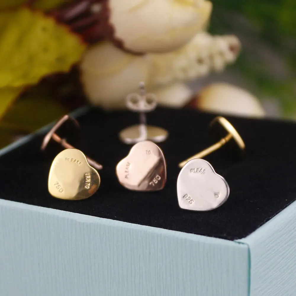 

AYBS100% Really Sterling Silver925 Earrings High quality version TIF original 1:1 "classic heart logo NEW" Earrings Woman