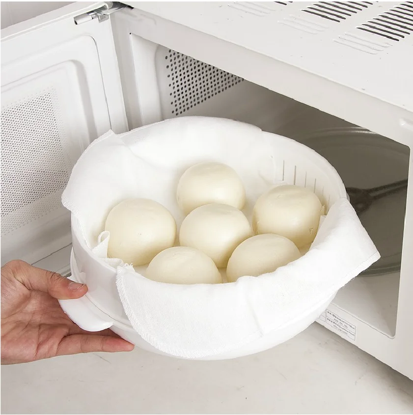 Cotton round steamer cloth steamed buns steamed bread mat filter non stick kitchen household appliances small department store