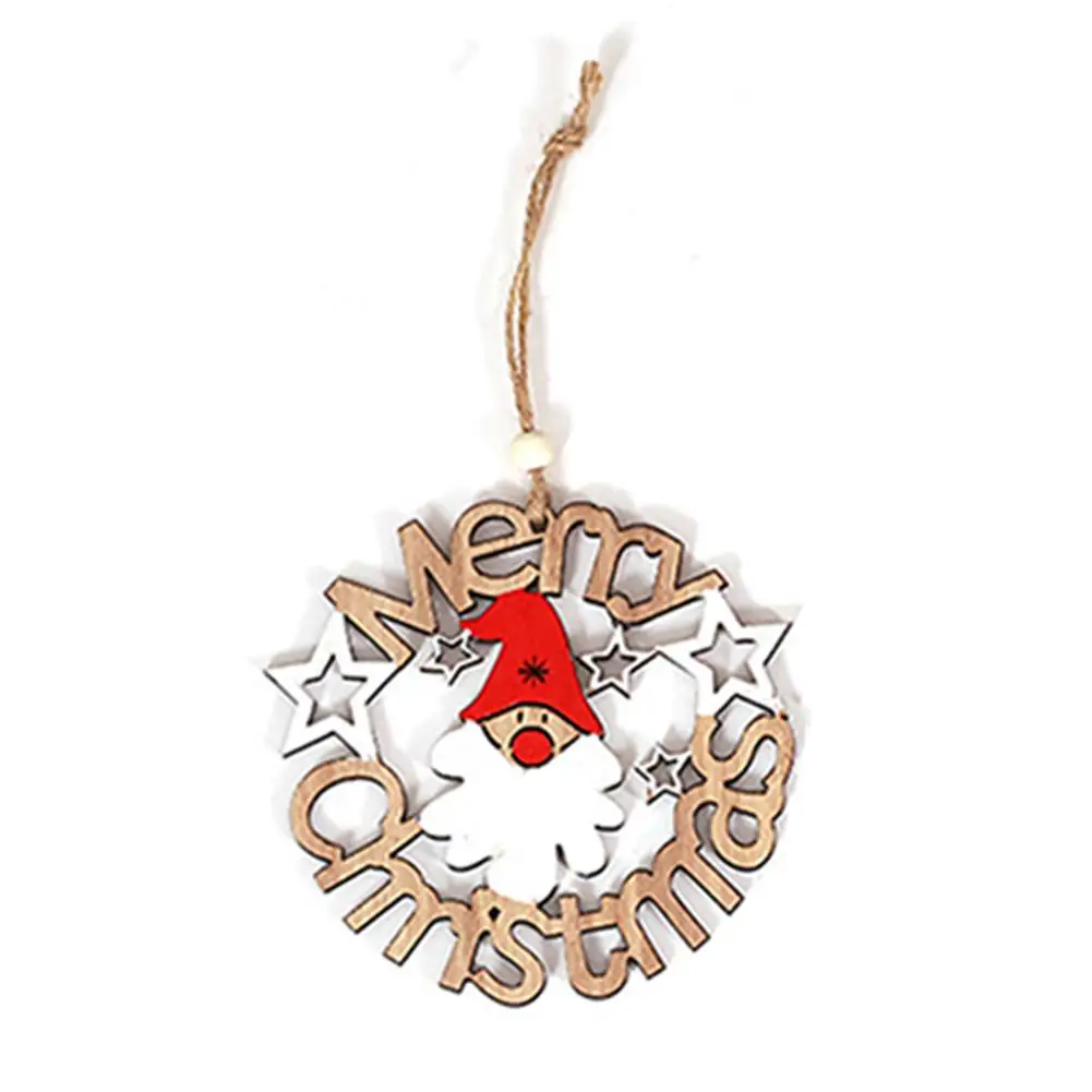 Новое Рождественское украшение из натурального дерева ручная роспись ажурные