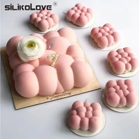 silikolove new 6 cavity sky cloud mold for chocolate dessert mousse bakeware pastry mould cake decorating tools eco friendly
