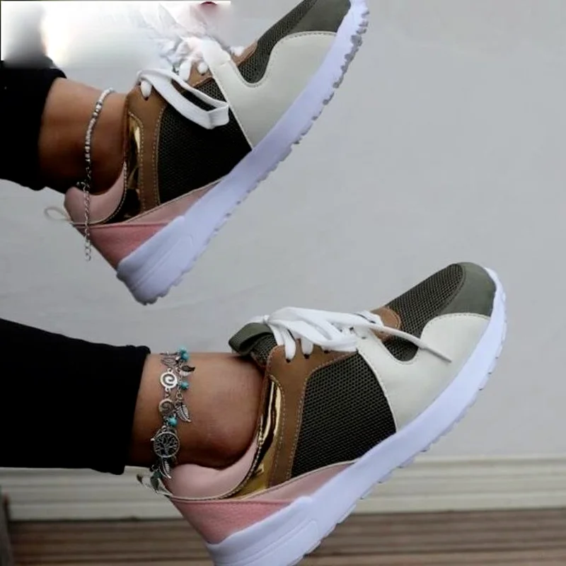 

Women Sneakers Mesh Breathable Shoes Ladies Casual Lace Up Women's Sports Shoes Fashion Women's Sneakers 2021 Vulcanized Shoes