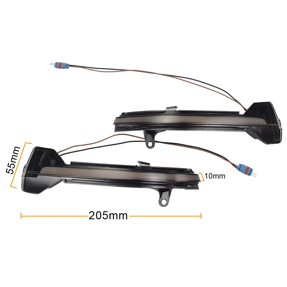 

2pcs Blue-Yellow Dynamic Rearview Mirror Blinker Turn Signal LED light For BMW 5 6 7 Series F10 F11 F07 F06 F12 F13 F01 F02