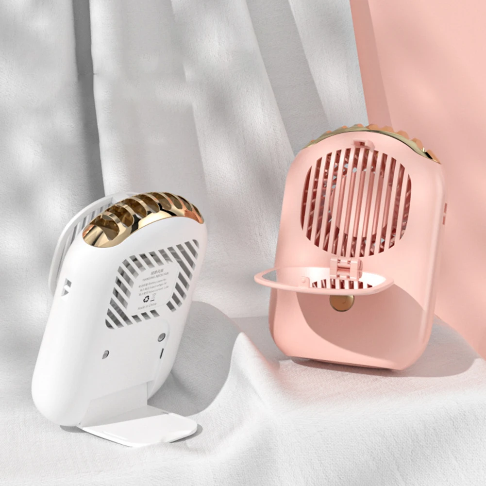 

Colorl DC 5V/1A USB Rechargeable Portable Handheld Desk Fan For Outdoor With Necktie Summer Portable Tinny Fan