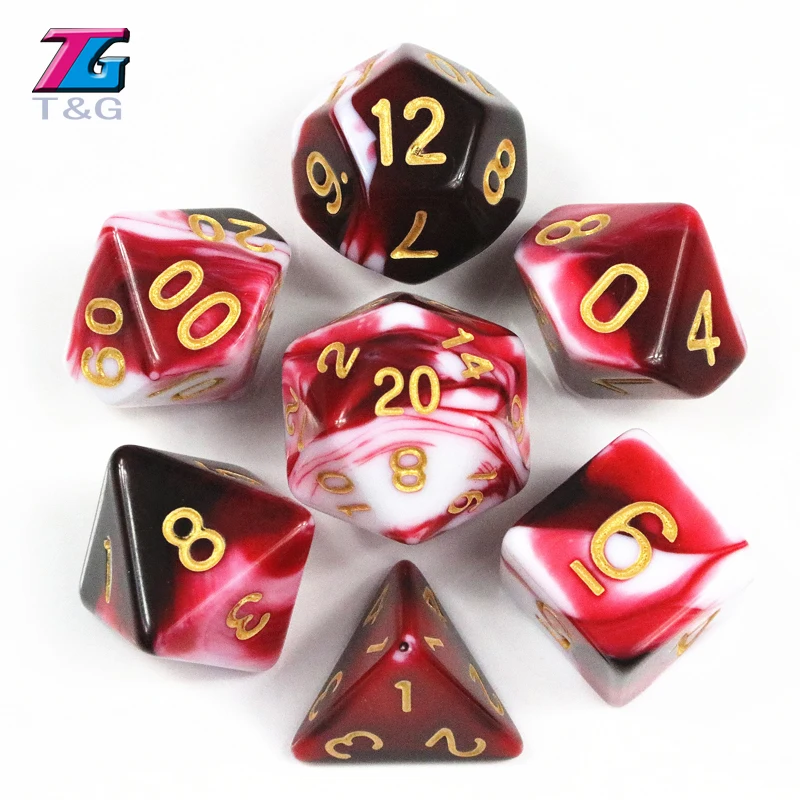 7 шт трпг кости для DnD D4-D20 многосторонние аксессуары настольной игры | Спорт и
