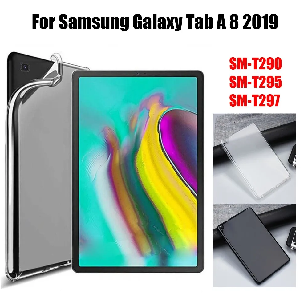 

Transparent Shockproof Cover For Samsung Galaxy Tab A 8.0 2019 SM-T290 T295 T297 8inch TPU Soft Back Case Tablet Shell Guard