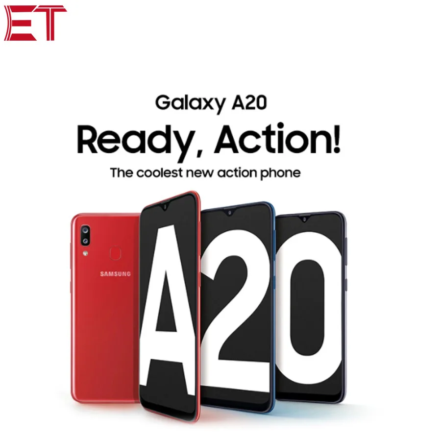 Мобильный телефон samsung Galaxy A20 A205F-DS, 6,4 дюймов, 3 Гб ОЗУ, 32 Гб ПЗУ, Восьмиядерный процессор Exynos 7884, 13 МП, две sim-карты, 4000 мАч, Android