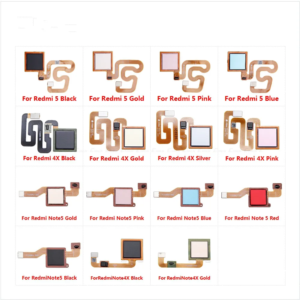 Для Xiaomi Redmi Note 5 4X Кнопка возврата домой сенсорного распознавания отпечатков