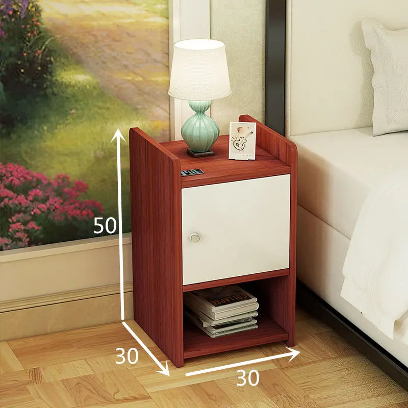 

Contracted And Contemporary Bedroom Bedside Table Receive Mini Storage Cabinet Group Narrow Simple Little Cupboard Wooden Cabine