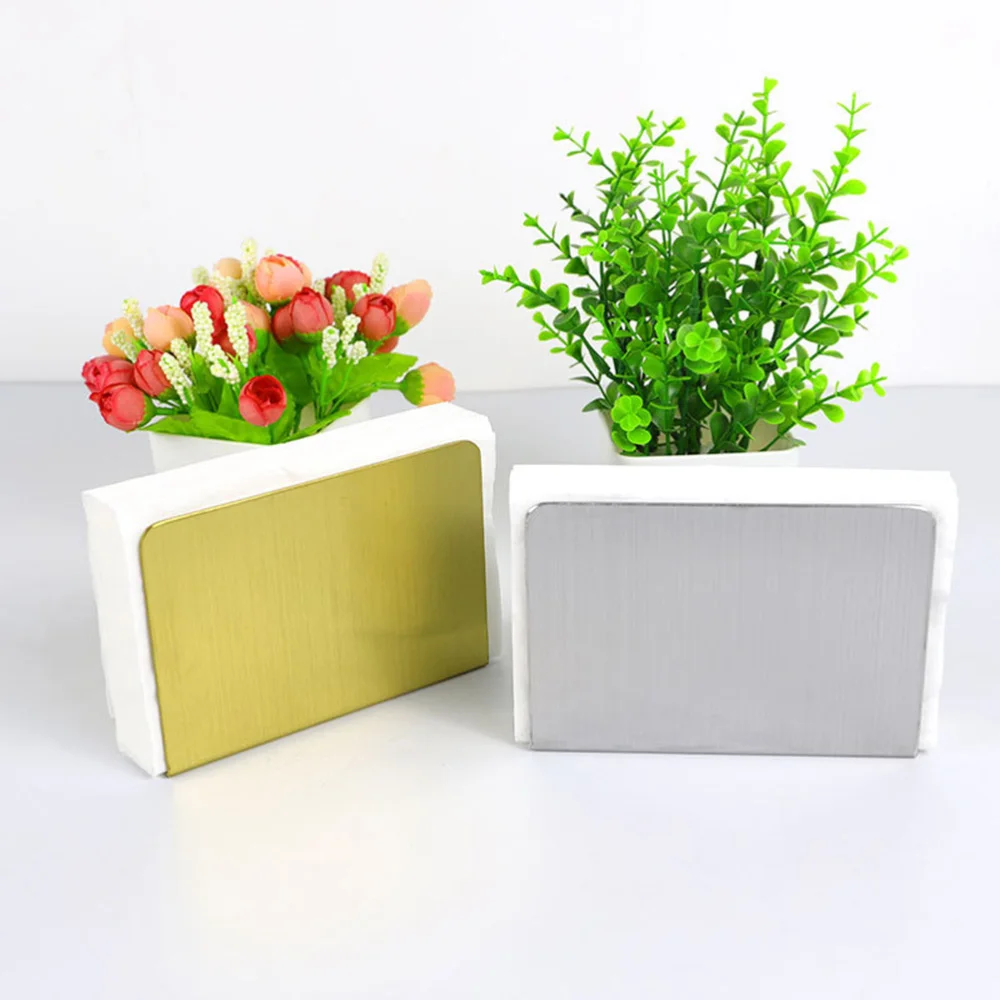 

Stainless Steel Napkin Holder Vertical Paper Tissue Dispenser Serviette Stand Metal Art Craft Home Restaurant Decoration