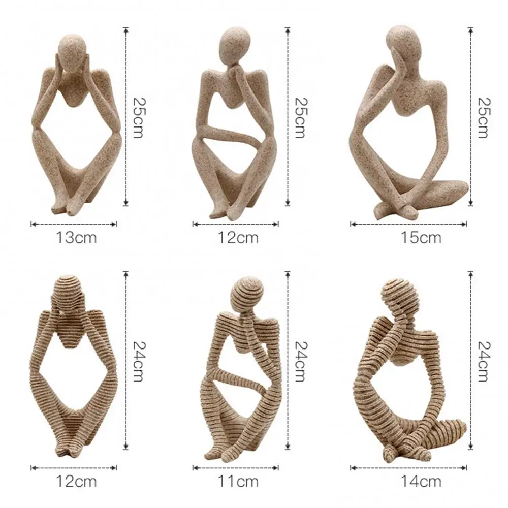 

60% Hot Sale Abstract Thinker Sculpture Figurine Creative Room Sandstone Gift Home Decor