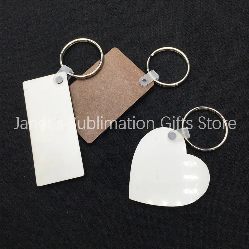 MDF сублимационный брелок чистые деревянные сублимационные фото брелки 100 шт./лот