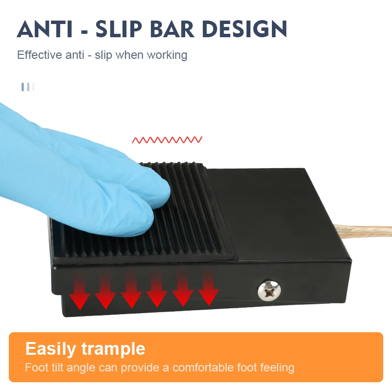 Tattoo Foot Pedal Switch Square Pedal Permanent Makeup of The Anti-Skip Black Plastic Tattoo Machine Set Supply Body Art Tools