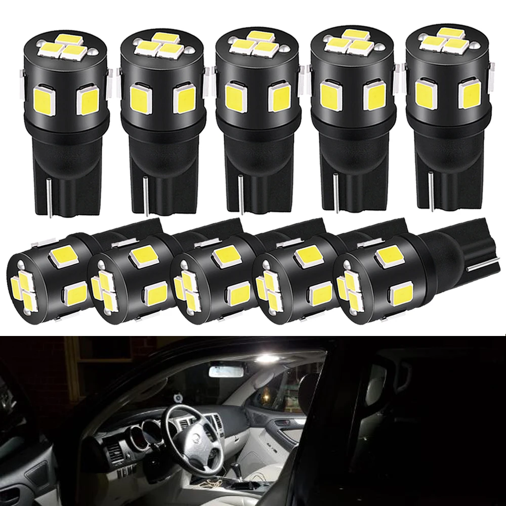 10x Led W5W T10 Светодиодная лампа для освещения салона автомобиля luces para auto ford mondeo mk4 focus
