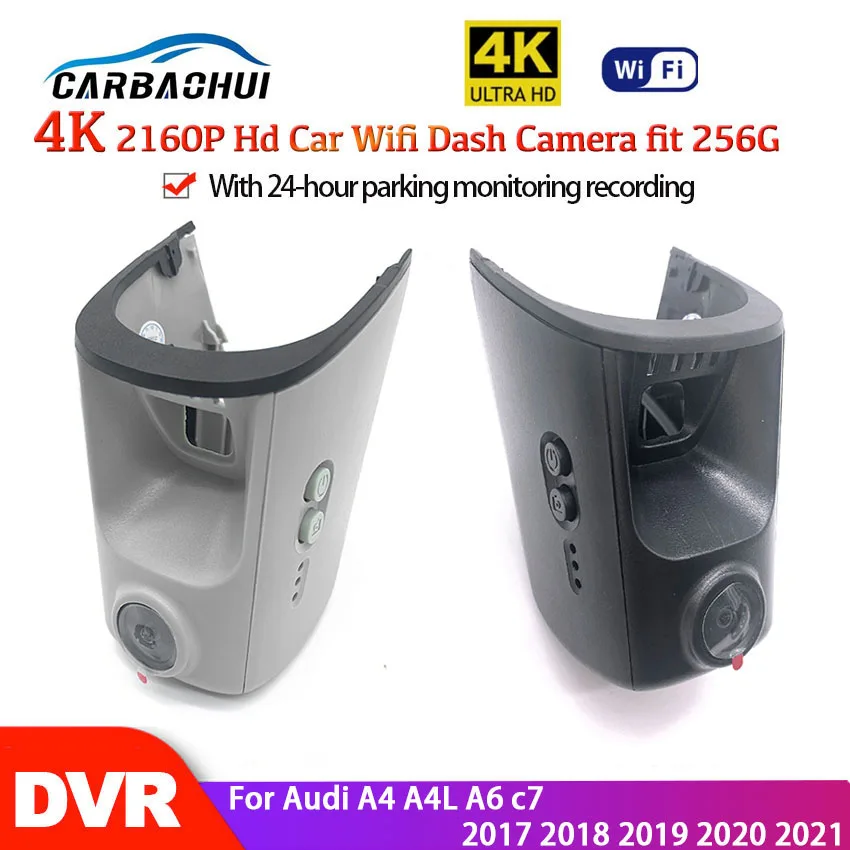 New! 4K hd  2160p Car Wifi DVR Dash cam Camera Control For Audi A4 A4L A6 c7 tt Q8 A8 2017 To 2022 high quality night vision