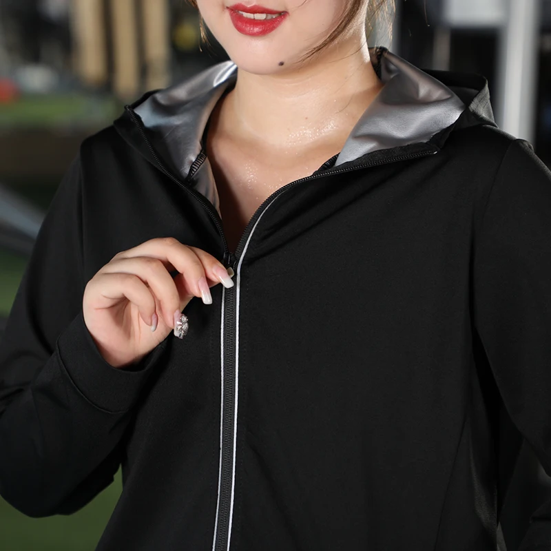 

2Pcs Sauna Suit Women Plus Size Gym Clothing Sets for Sweating Weight Loss Female Sports Active Wear Slimming Tracksuit Women