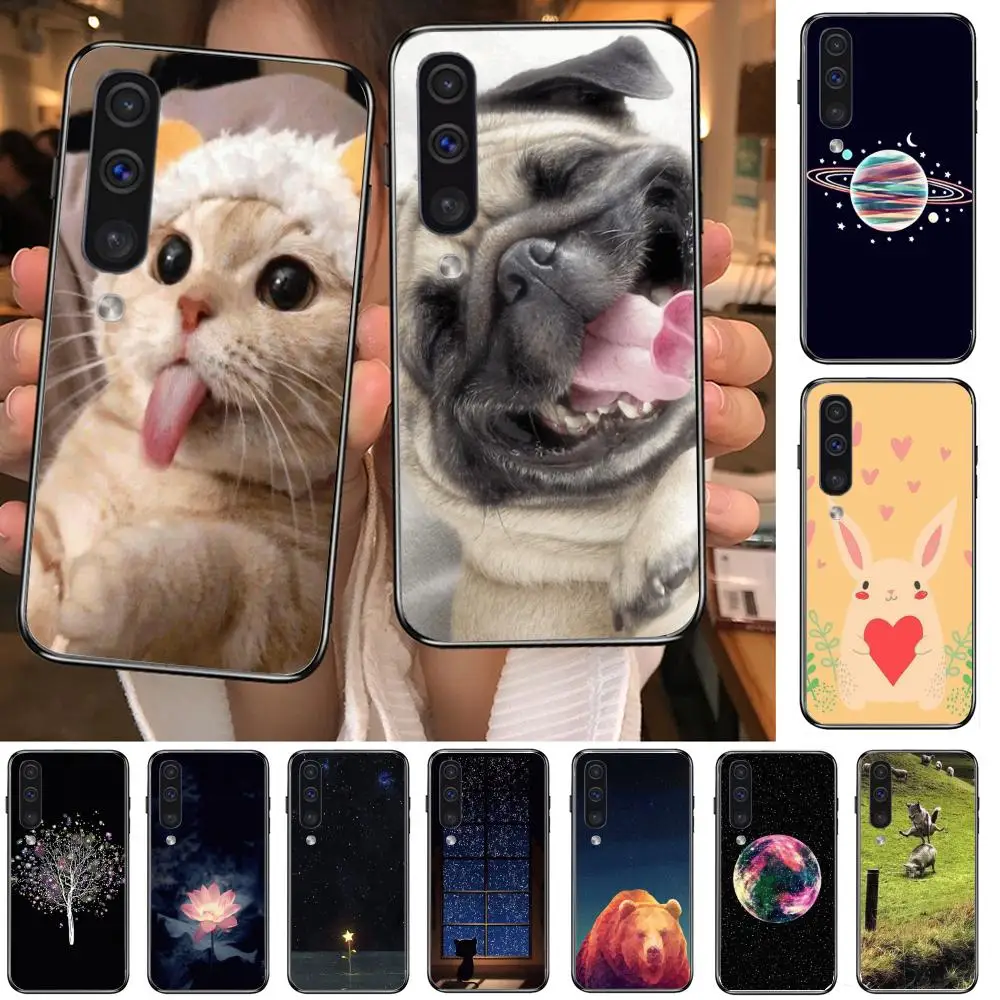 

Phone Case Hull For Samsung Galaxy A 3 5 6 7 8 9 E 2018 Plus 2017 E S Black Shell Art Cell Cover TPU Cute