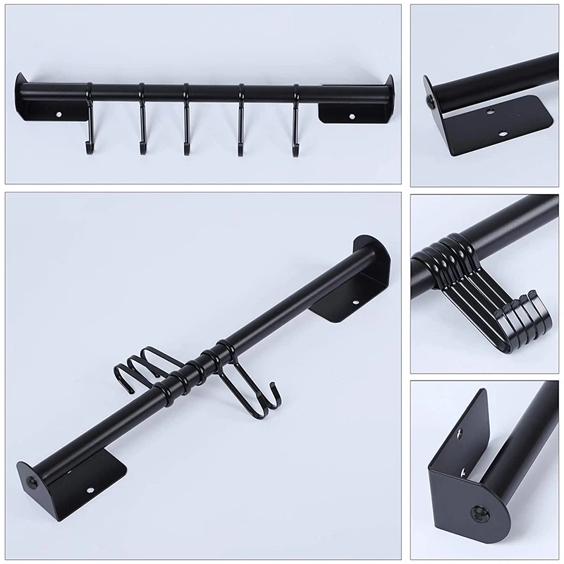 16 дюймов горшок бар стойка Настенный Съемный кастрюли висит рельс кухня детская